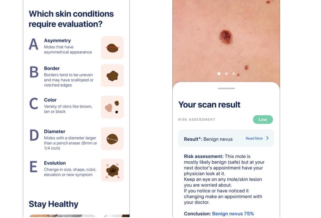 Skinner design detail: results and skin-care information