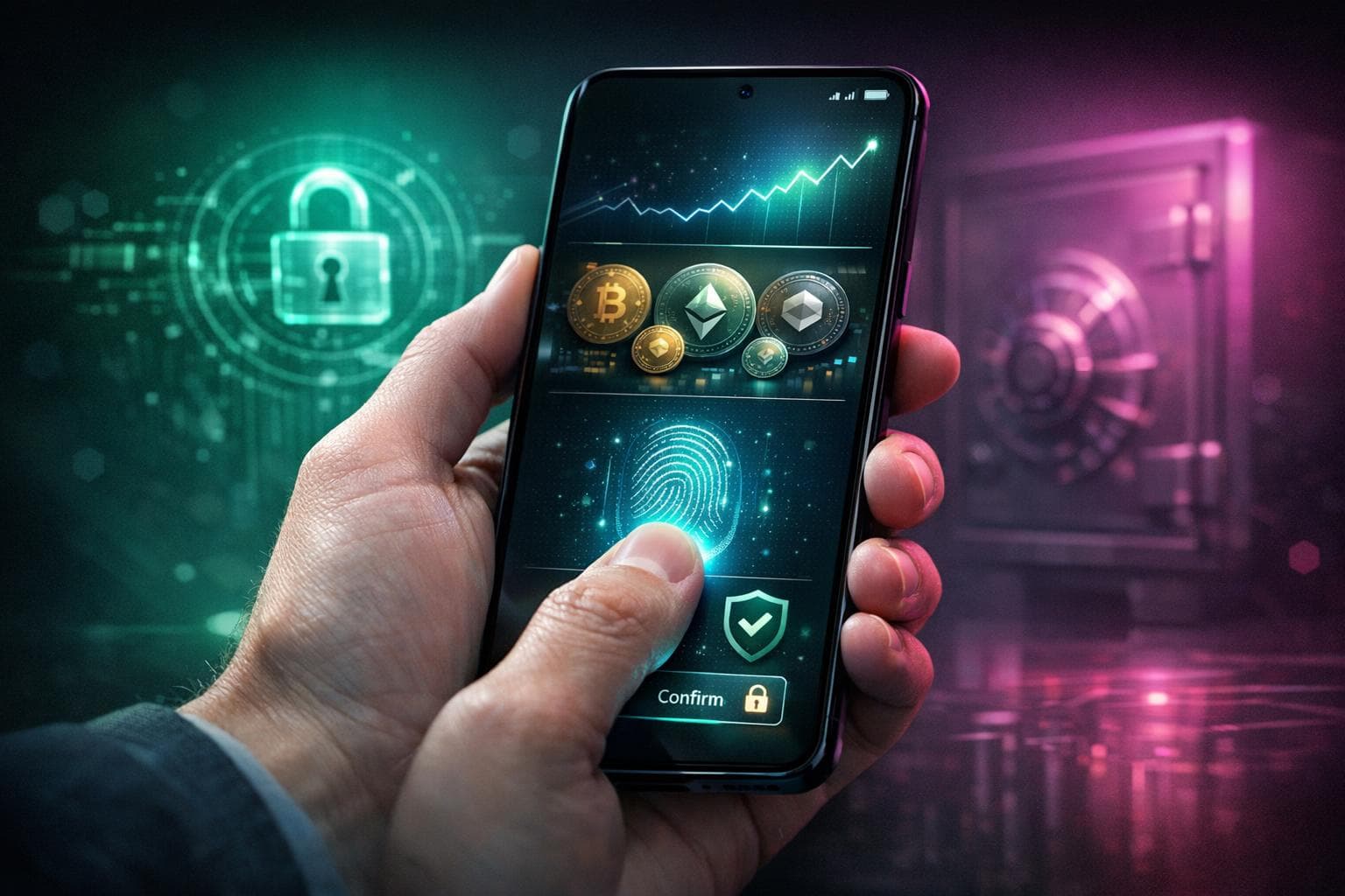 Wallet access and digital-asset security concepts