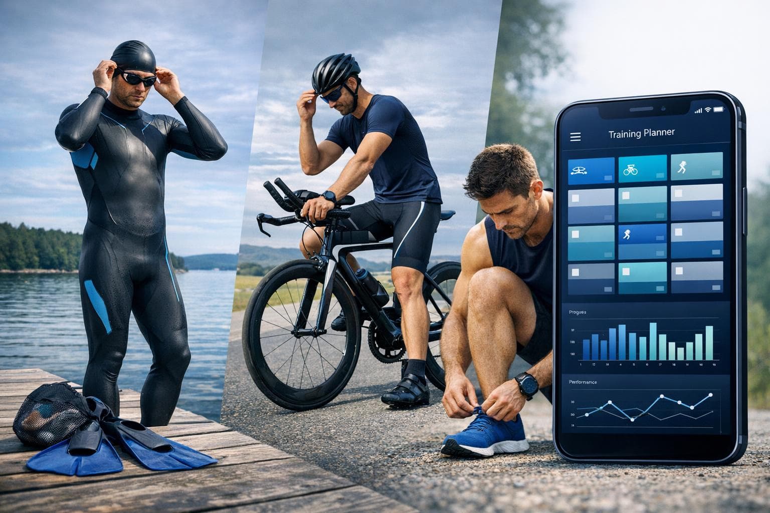 Planning swimming, cycling and running sessions