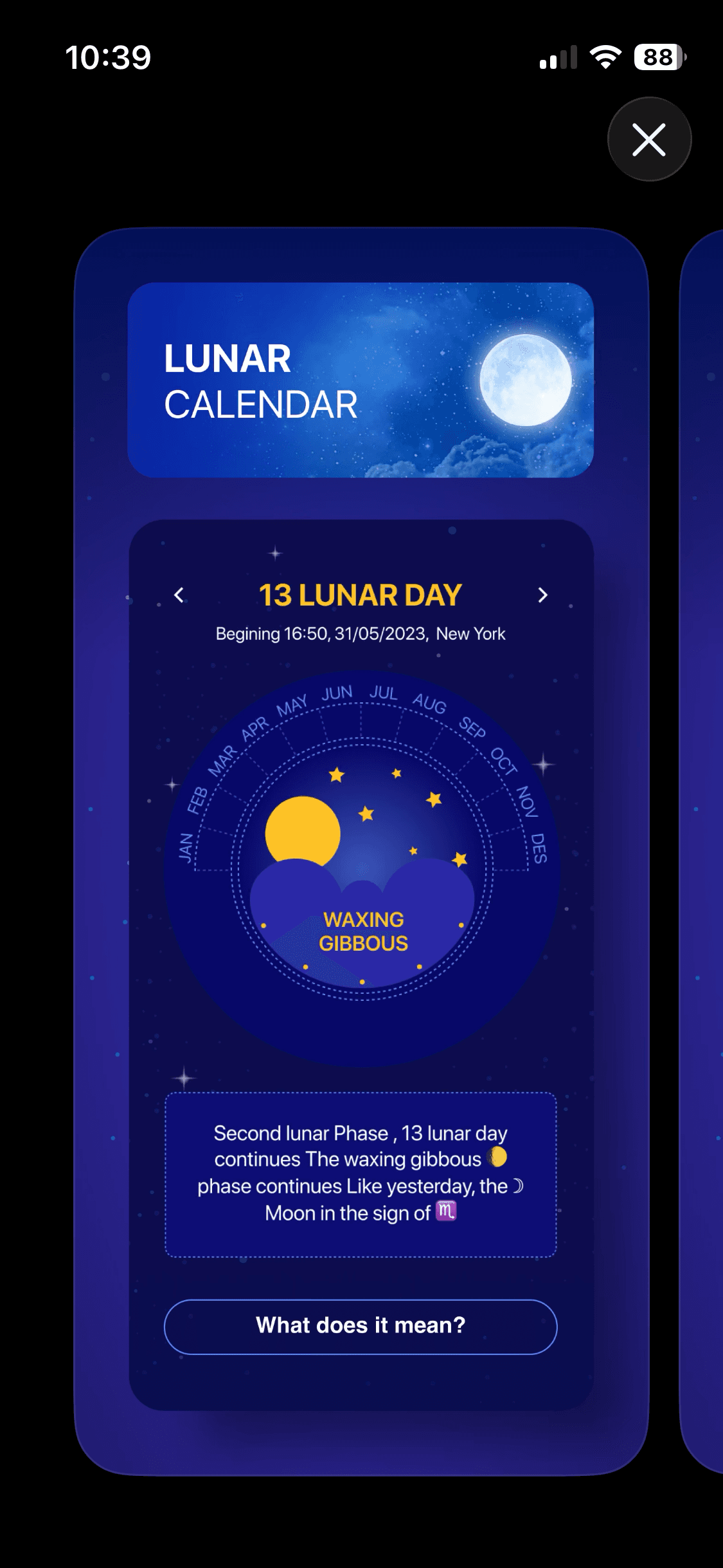 Fatum: Lunar calendar