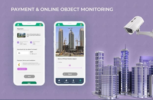 Azarium payment interface and live property monitoring design