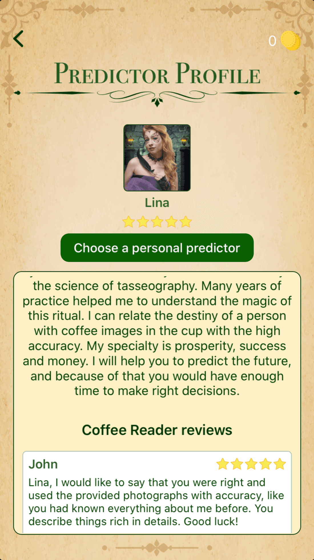 Coffee Predict: explore a reader profile