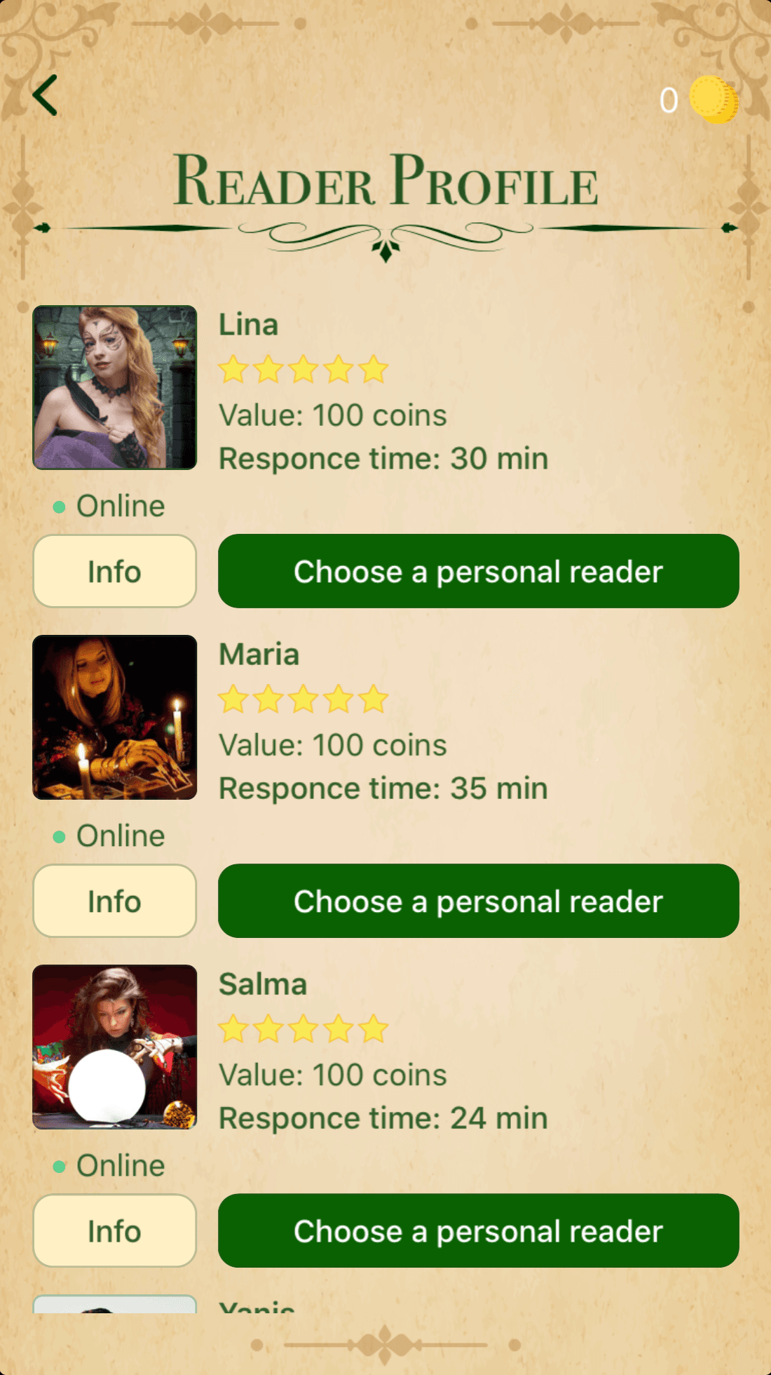 Coffee Predict: choose a coffee reader