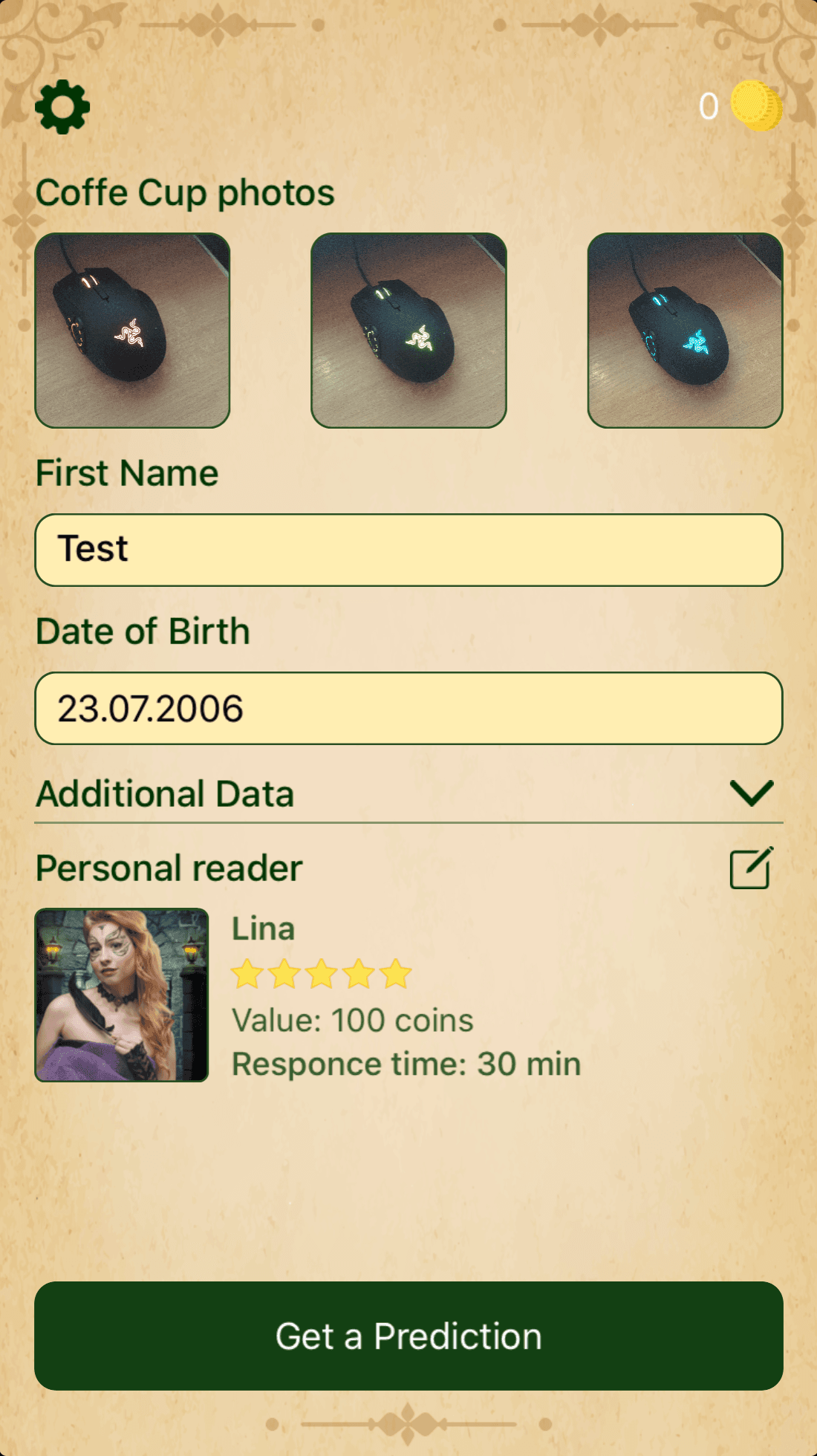 Coffee Predict: review the request