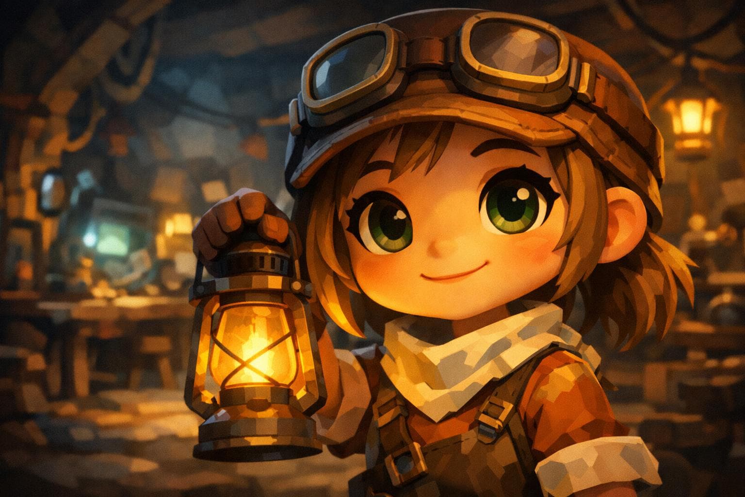 Expressive character design and lantern-lit atmosphere